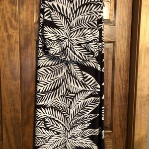 Strapless tropical maxi dress